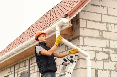 Pose et remplacement de gouttières à Rebais